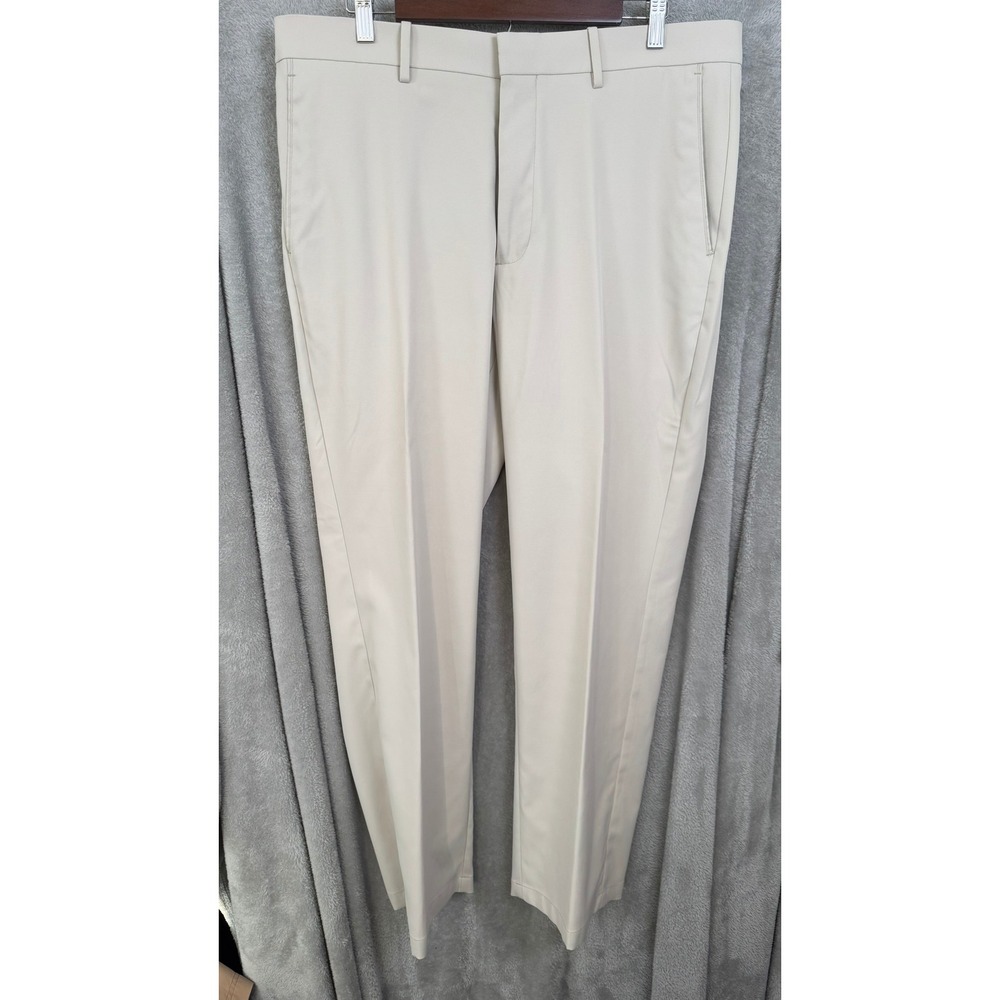 Jack Nicklaus Mens Beige Golf Pants Dress Slacks, Flat Front, Size 38x32